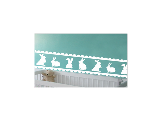 Bunny Rabbit Border Stencil - Superior Stencils