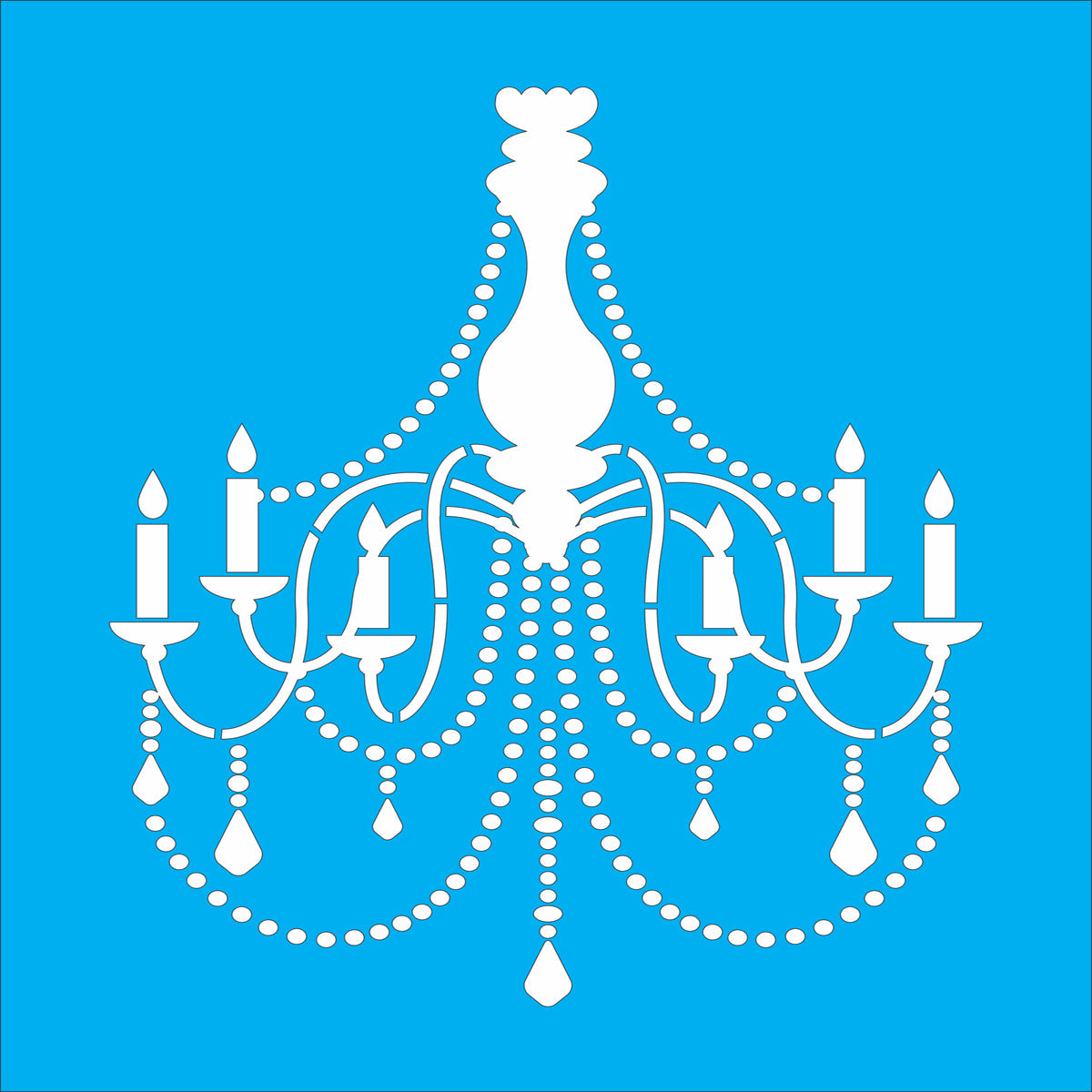 Chandelier Stencil - Superior Stencils