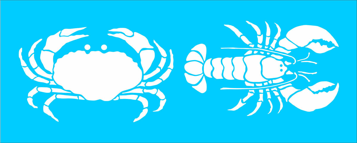 Lobster and Crab Stencil - Superior Stencils