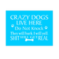 Crazy Dogs Live Here Stencil W Bone - Superior Stencils