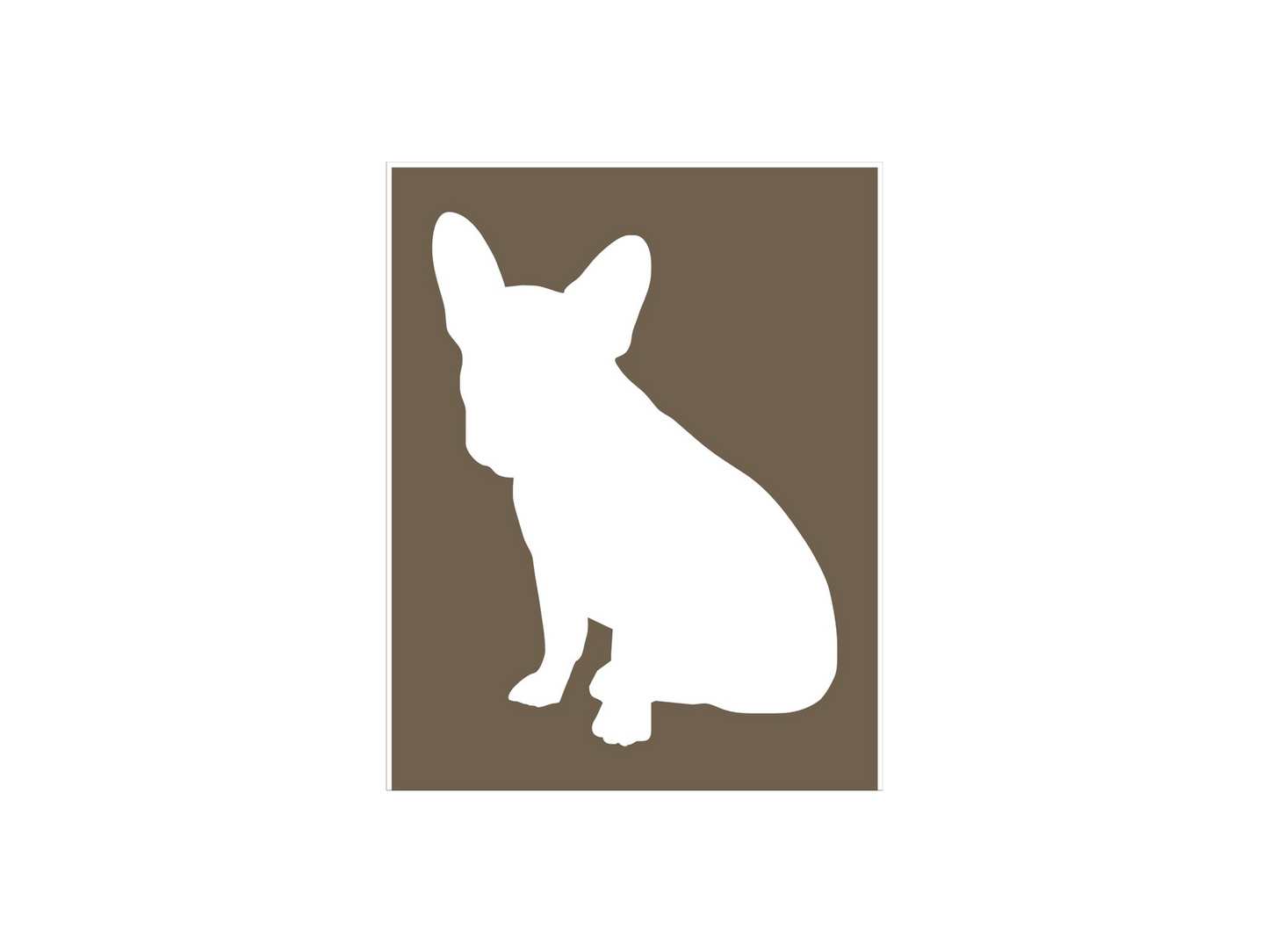 French Bulldog Sitting Stencil - Superior Stencils