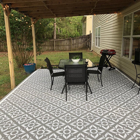 Garden Escape Tile Stencils - Deck