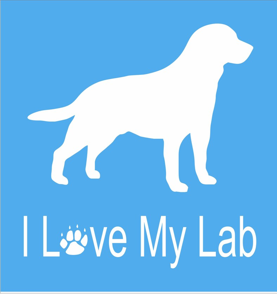 I Love My Lab Stencil - Superior Stencils