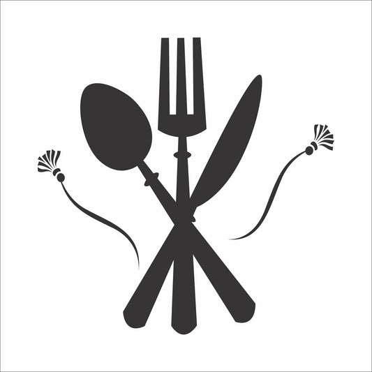 Knife Fork Spoon Stencil - Superior Stencils