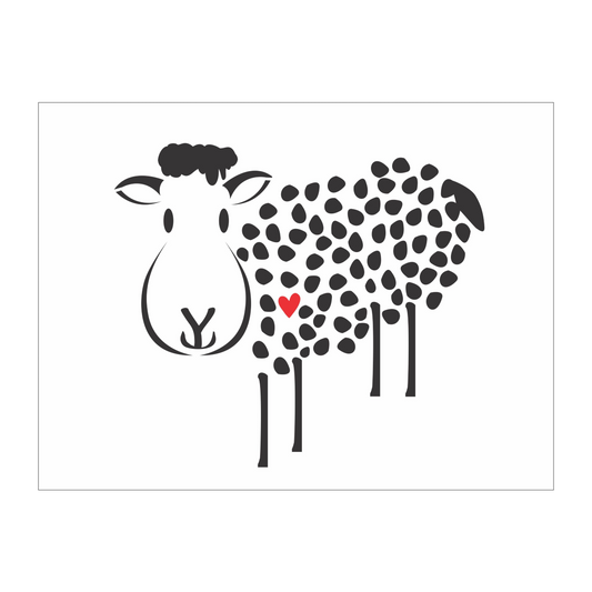 Lamb Stencil - Luv Ewe Lamb Stencil - Superior Stencils