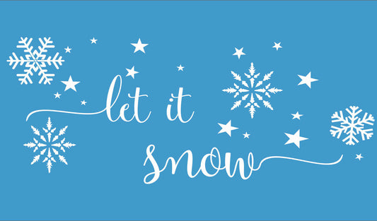 Let it snow Stencil with Snow - Superior Stencils