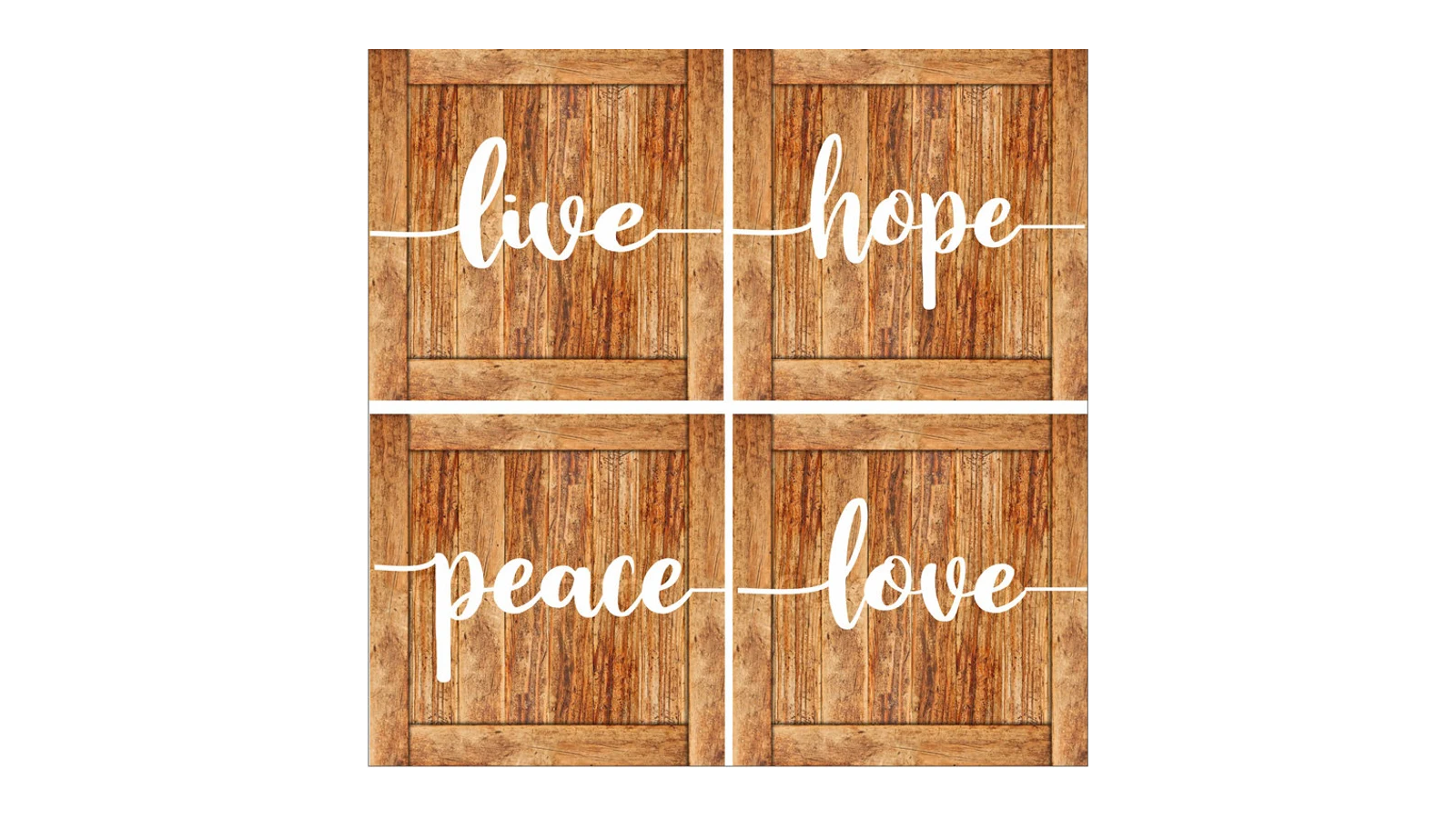 Love Live Hope Peace Stencil - Superior Stencils
