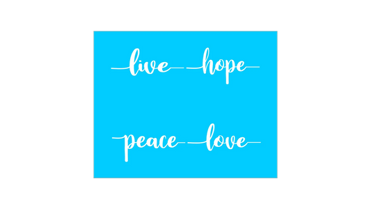 Love Live Hope Peace Stencil - Superior Stencils