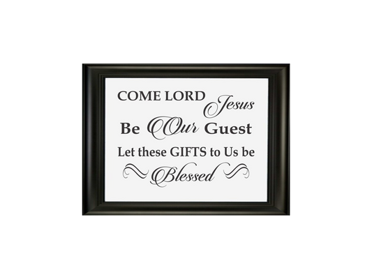 Come Lord Jesus Be Our Guest Stencil - Superior Stencils