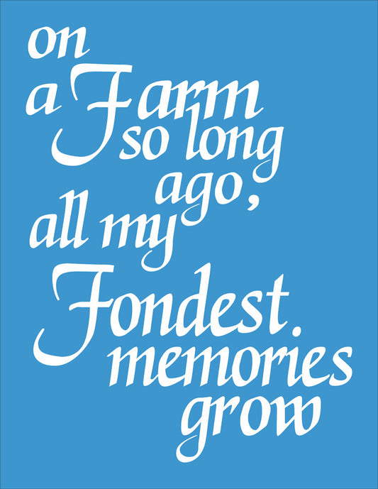 on a Farm Stencil - Superior Stencils