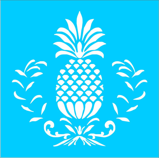 Pineapple Stencil - with flourish - Superior Stencils