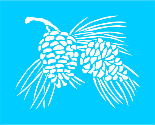 Pine Cone Stencil Pinecone Stencil - Superior Stencils
