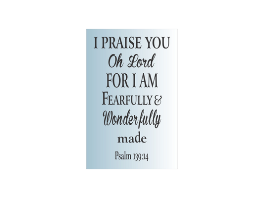 Psalm 139:14 Stencil - Superior Stencils