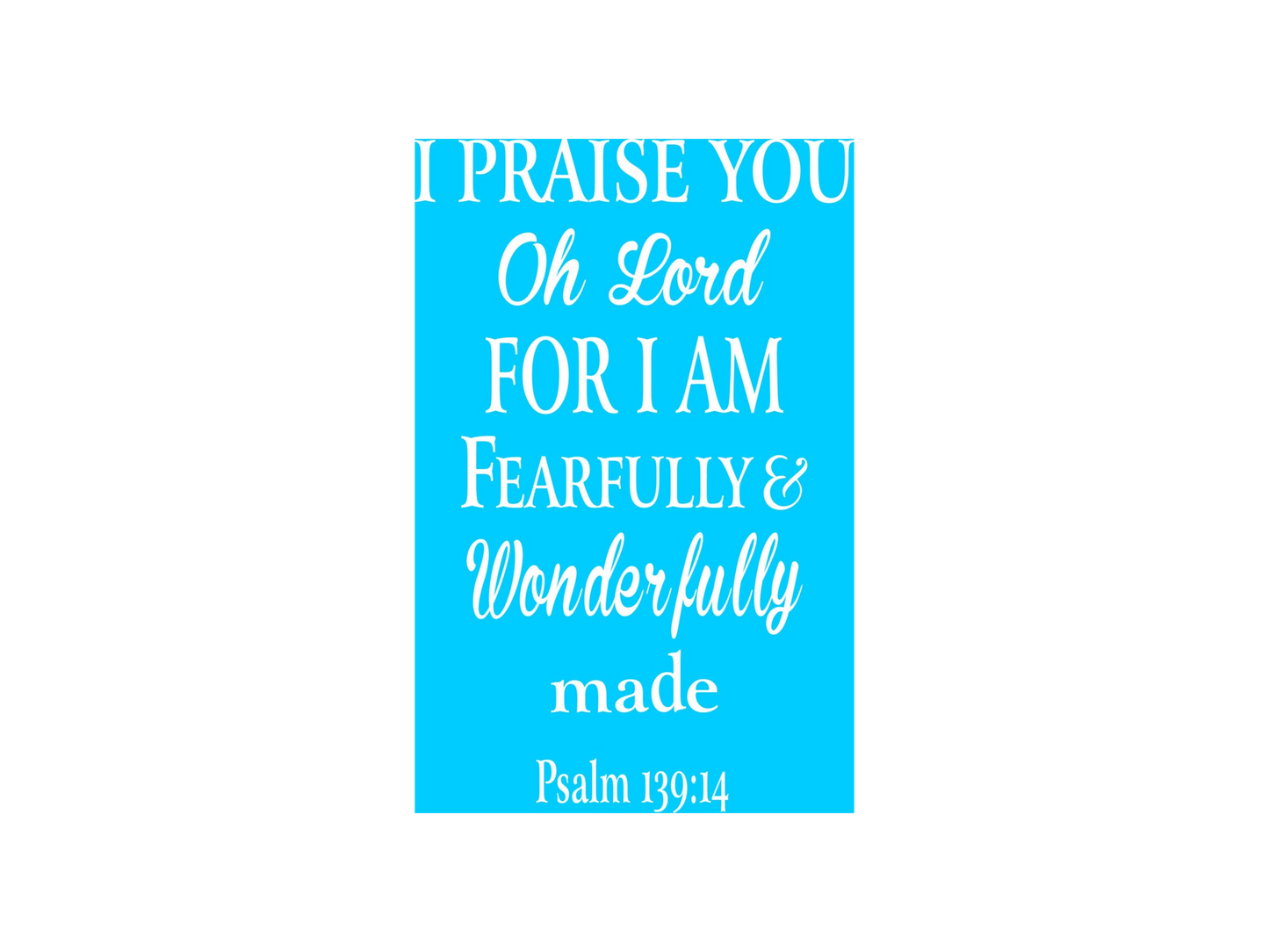 Psalm 139:14 Stencil - Superior Stencils