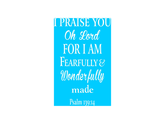 Psalm 139:14 Stencil - Superior Stencils