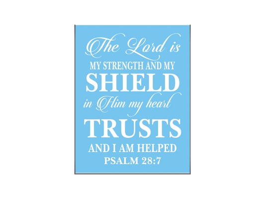 Psalm 28:7 Stencil - Superior Stencils