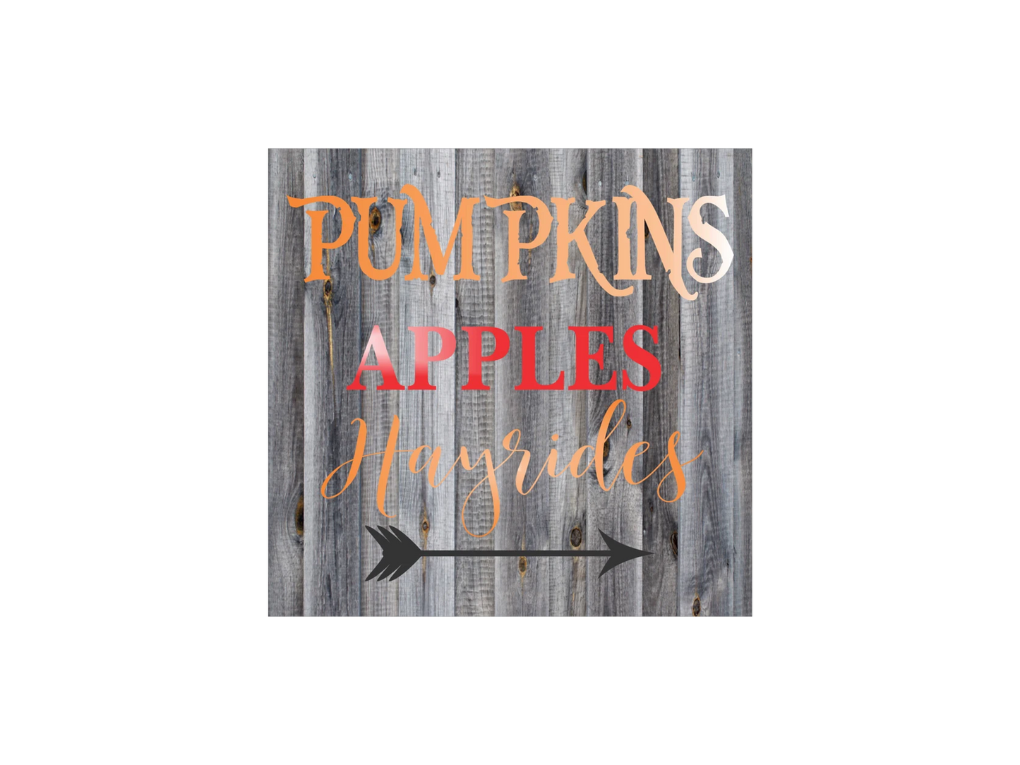 Pumpkins Apples Hayrides Stencil - Superior Stencils