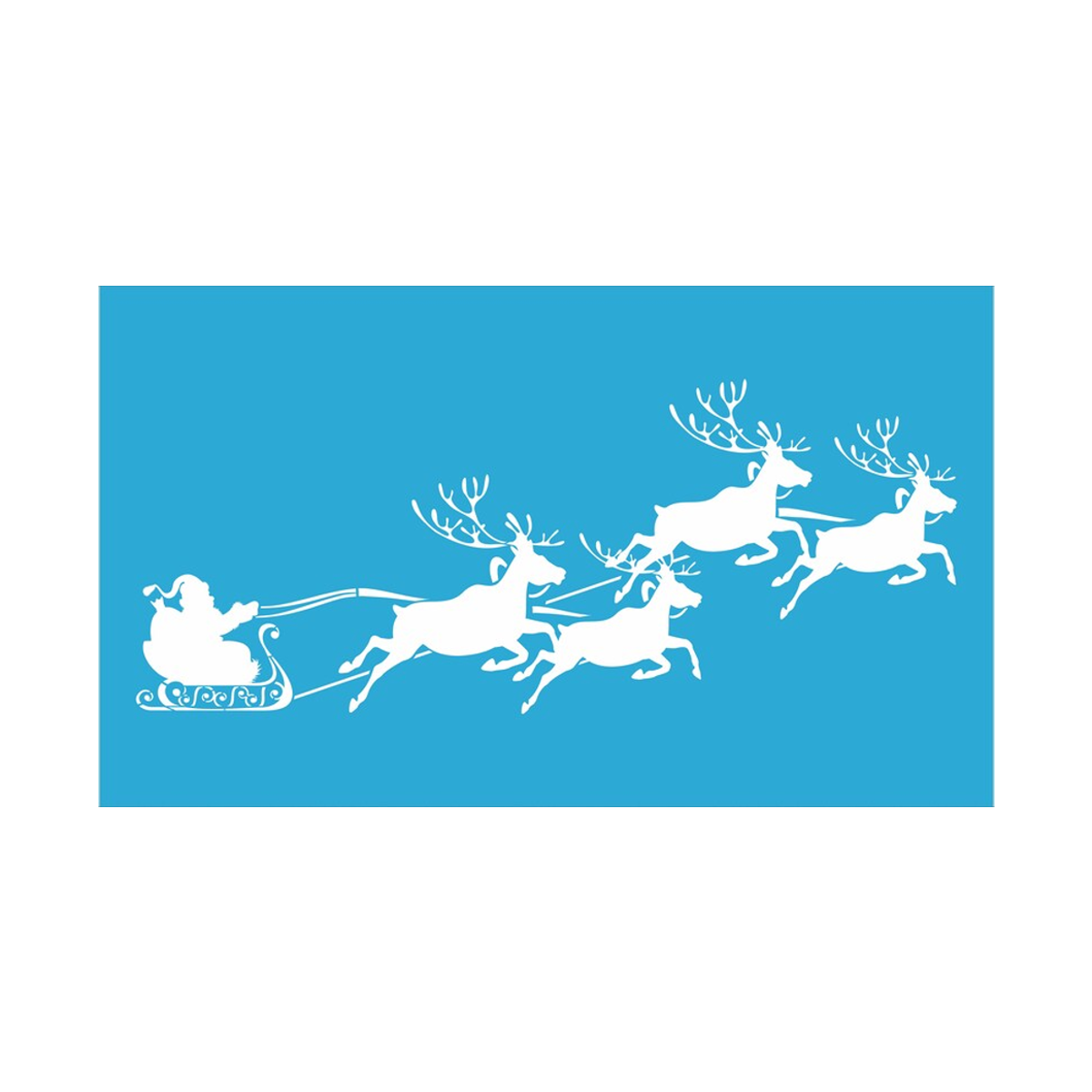 Santa and Reindeer Stencil - Superior Stencils