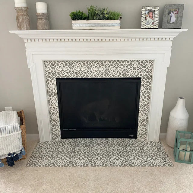SHAKIRA Tile Stencils Fireplace