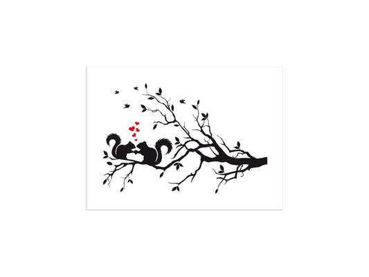 Squirrels in Love Stencil - Superior Stencils