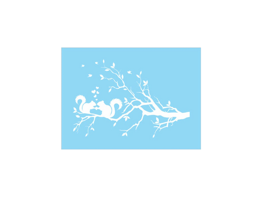 Squirrels in Love Stencil - Superior Stencils