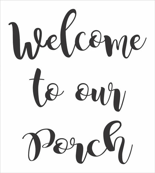 Welcome to our Porch Stencil Script - Superior Stencils