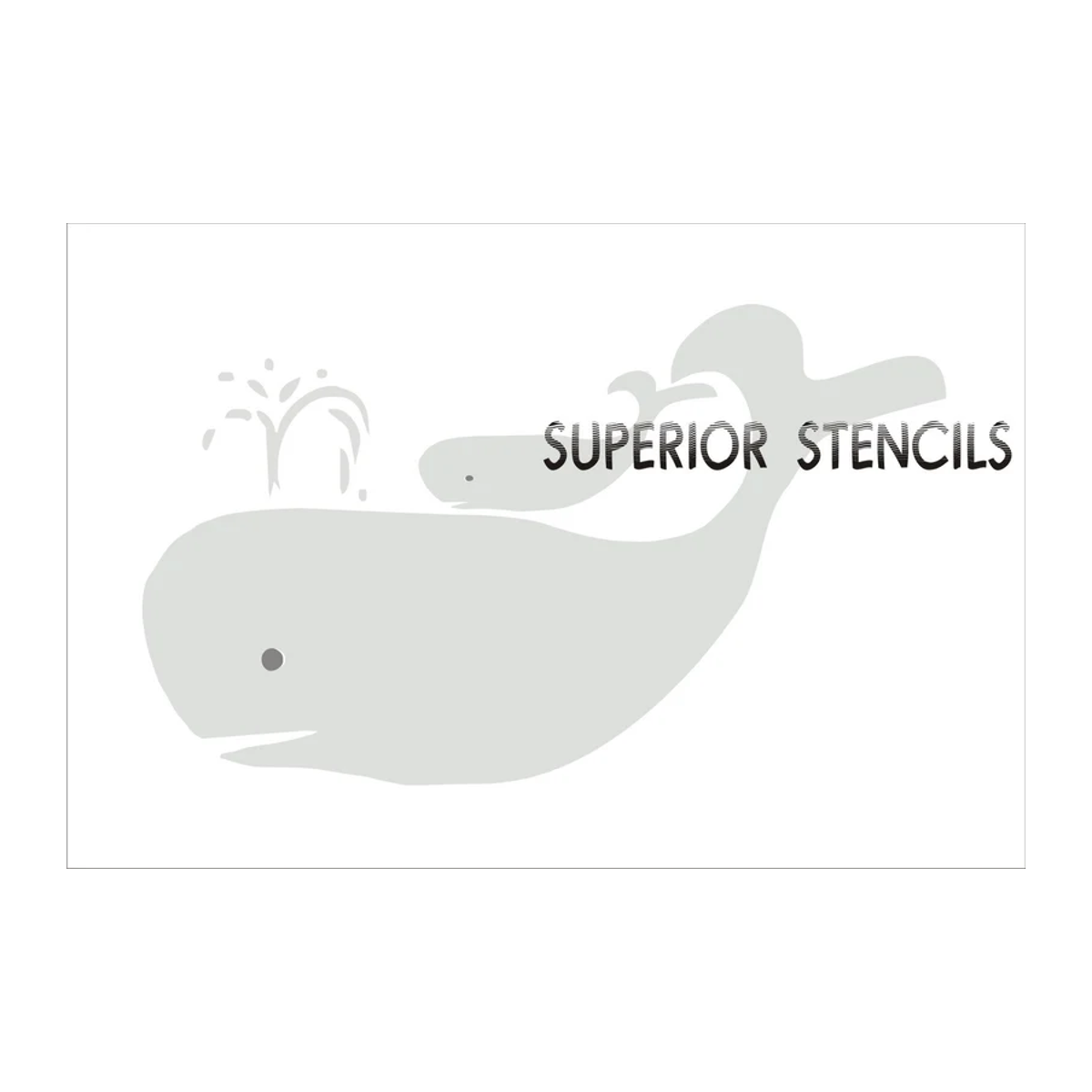 Whale Mommy & Baby Stencil - Superior Stencils