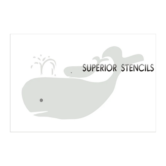 Whale Mommy & Baby Stencil - Superior Stencils