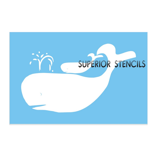 Whale Mommy & Baby Stencil - Superior Stencils