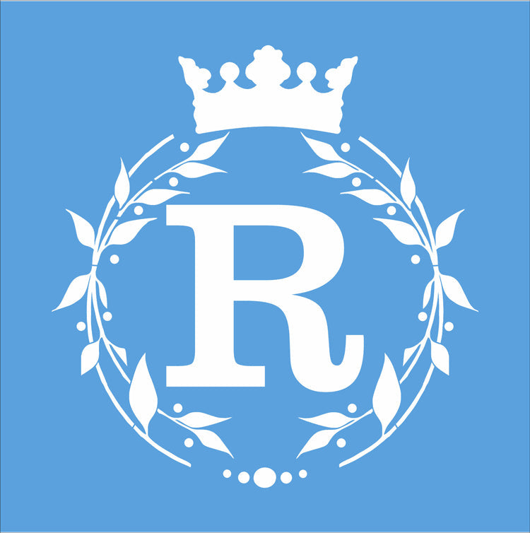 Royal Custom Monogram Stencil - Wreath Stencil - Superior Stencils