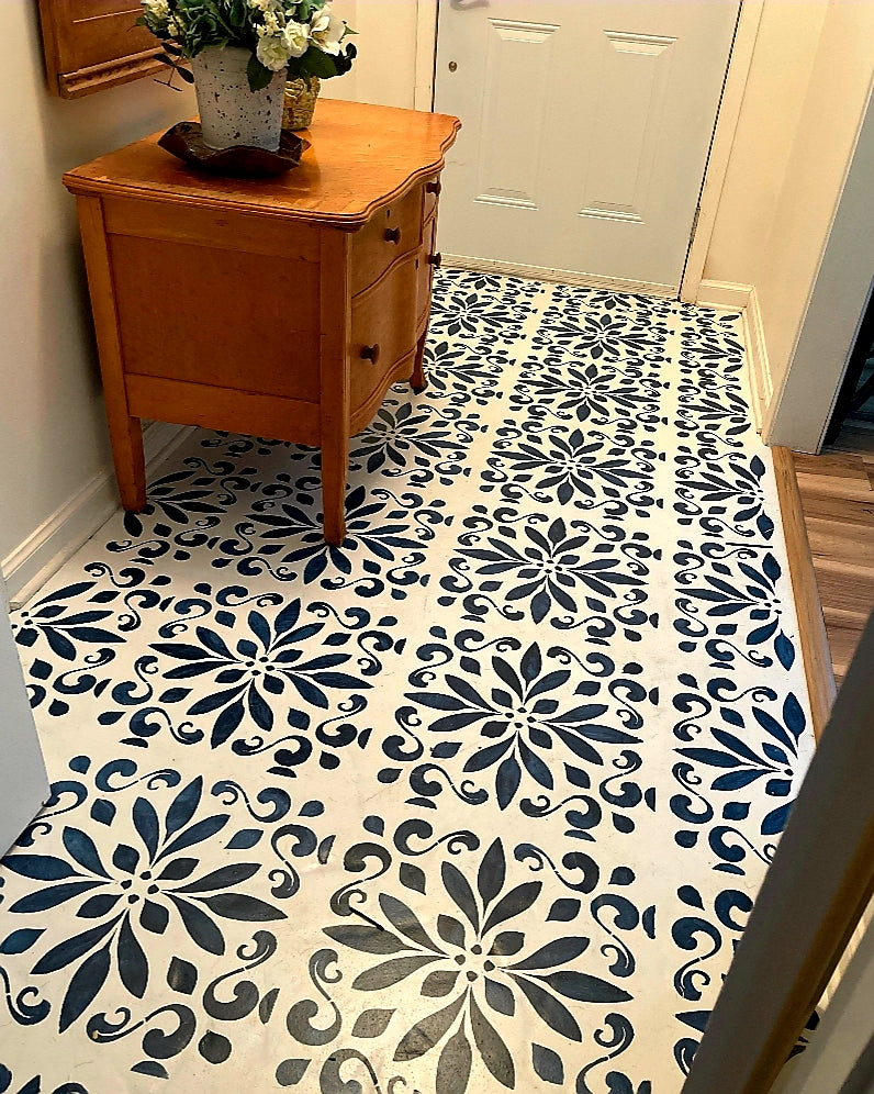 Tile Stencil - Painting Floors - Floor Painting