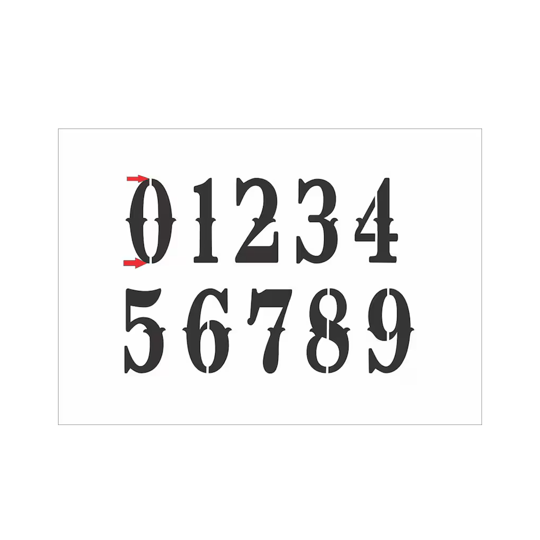 Numbers Stencil - Numbers 0-9 - Mailbox Numbers - Table Numbers - House Numbers