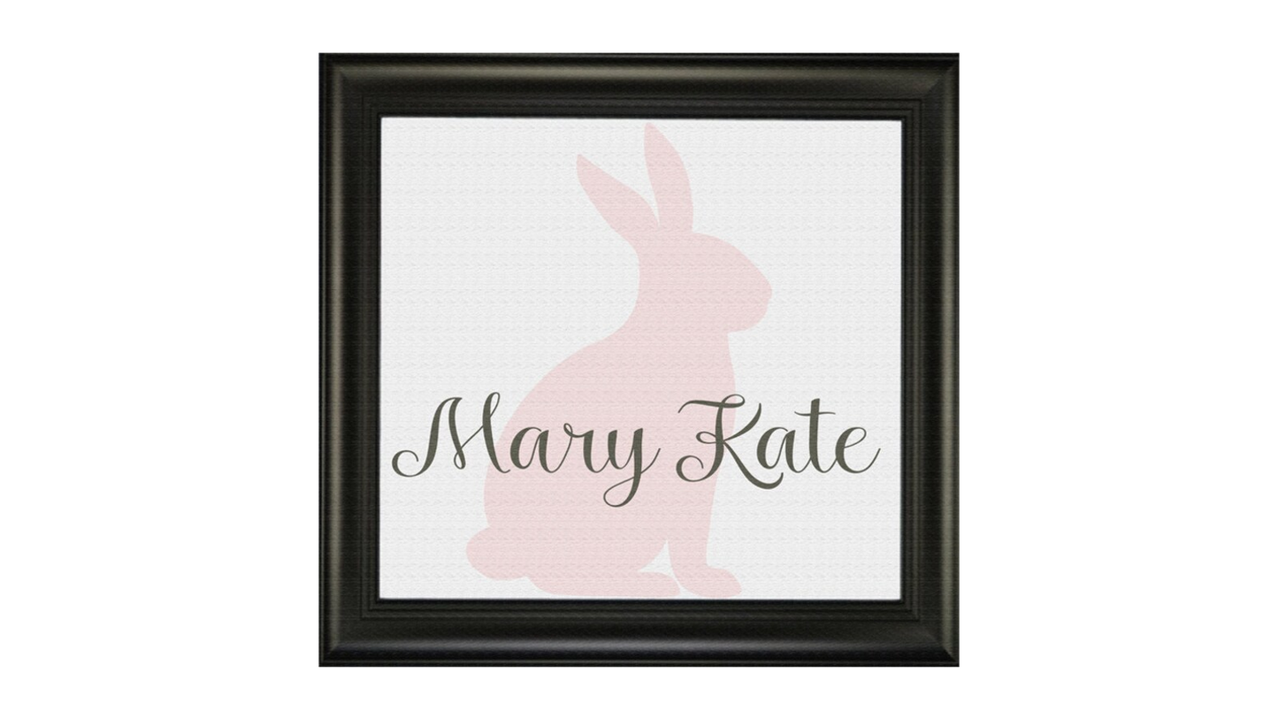 Custom Name with Bunny Stencil