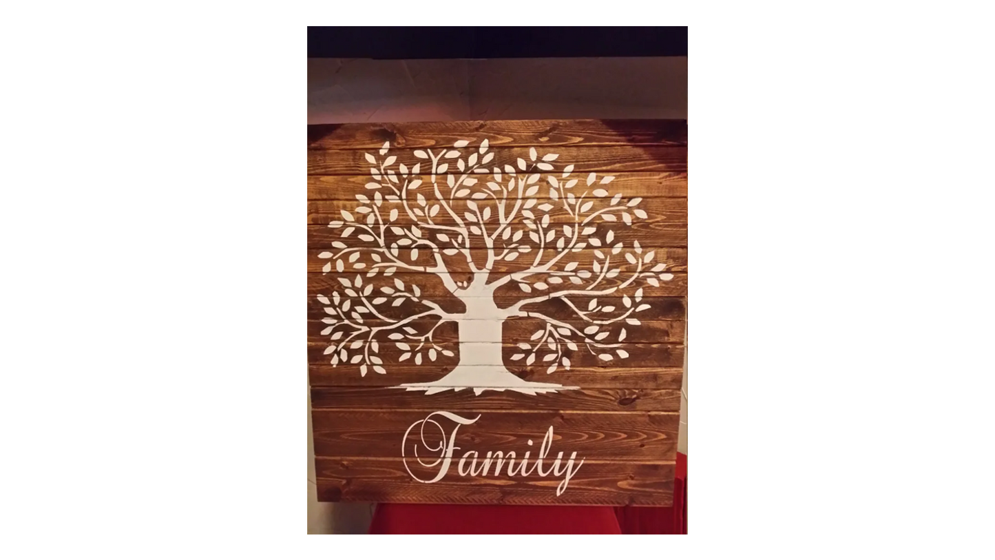 Custom Family Tree Stencil - Create a Family Tree Sign or Wall Art