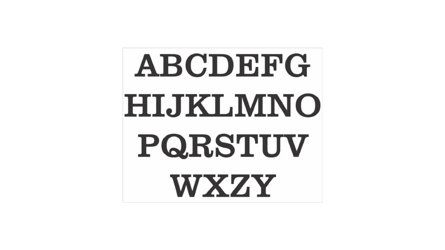 ONE CUSTOM Letter Stencil - Alphabet Stencil - We can cut any Letter A-Z in this style.
