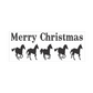 Merry Christmas Stencil with Horses
