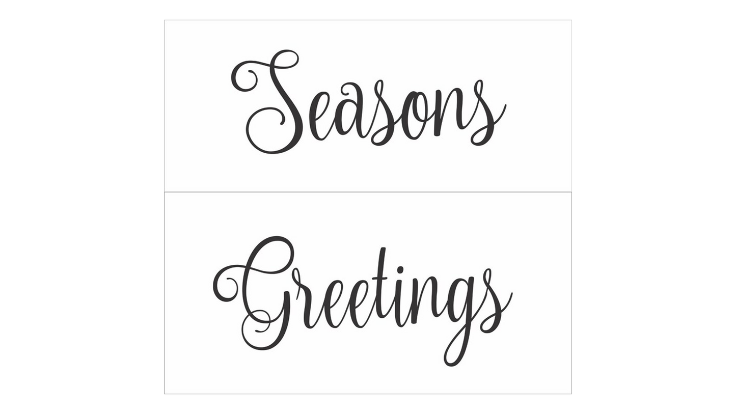 Seasons Greetings Tag Stencil
