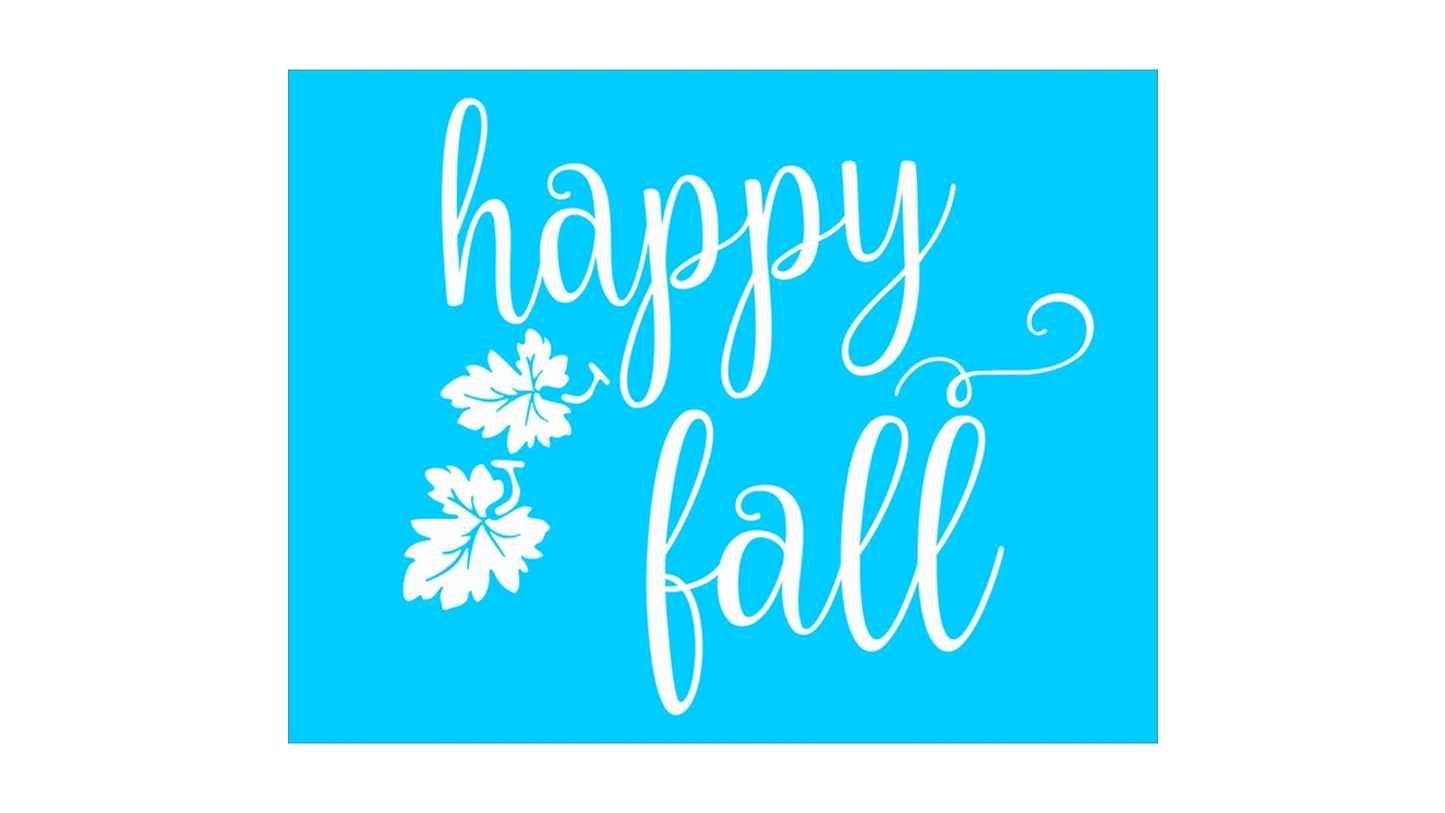 Happy Fall Stencil