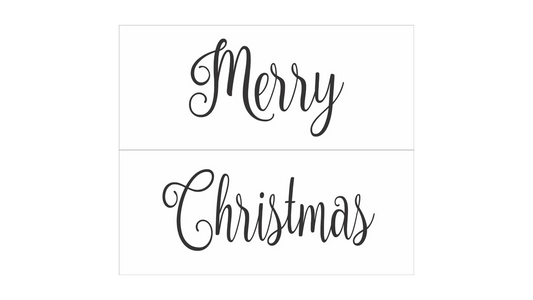 Merry Christmas Tag Stencil - Create Christmas Door Tags