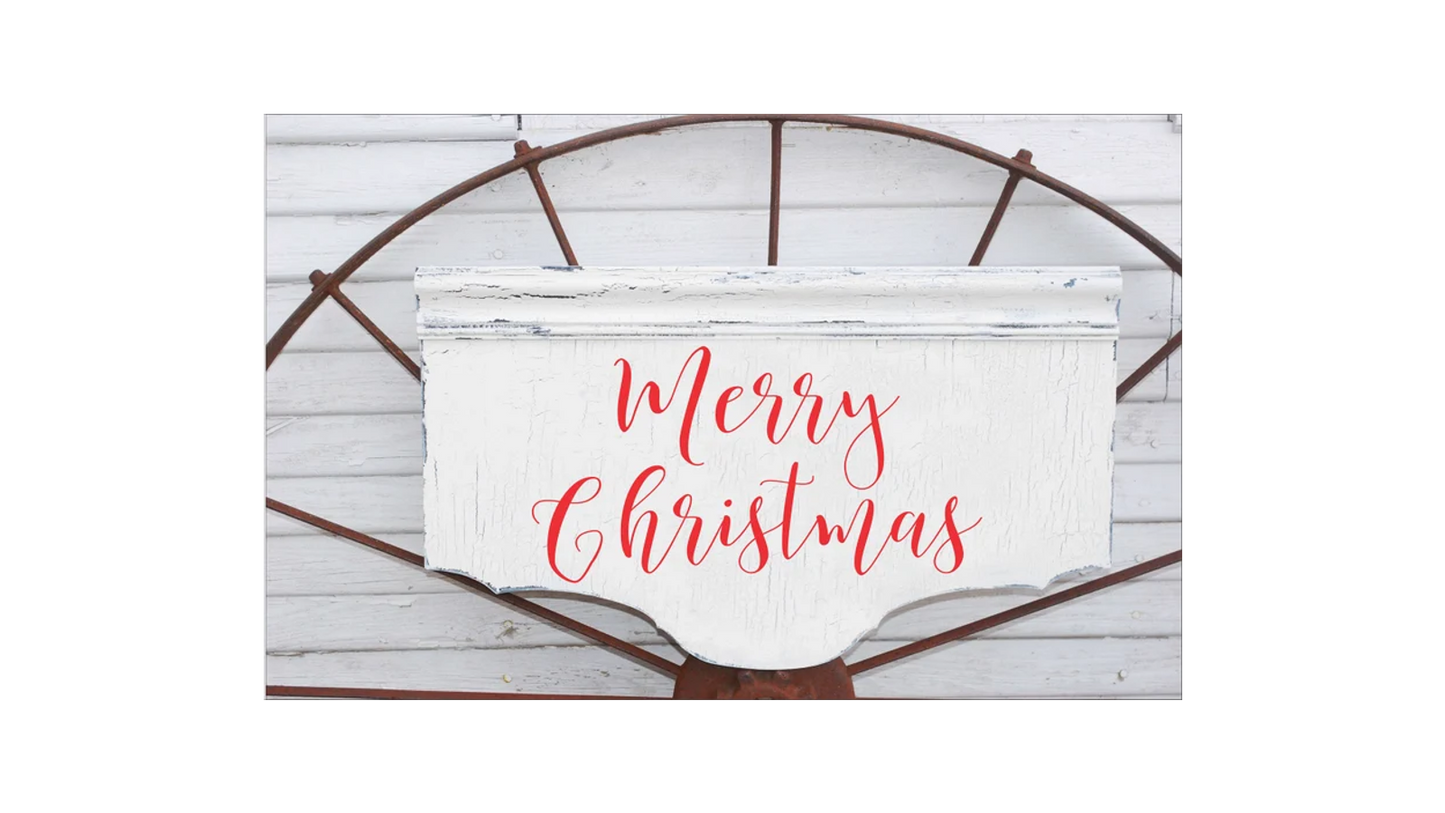 Merry Christmas Stencil - Create Beautiful Christmas Signs