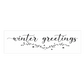 Winter Greetings Stencil