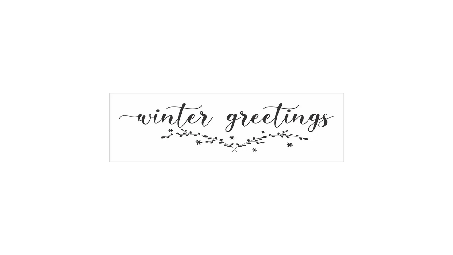 Winter Greetings Stencil