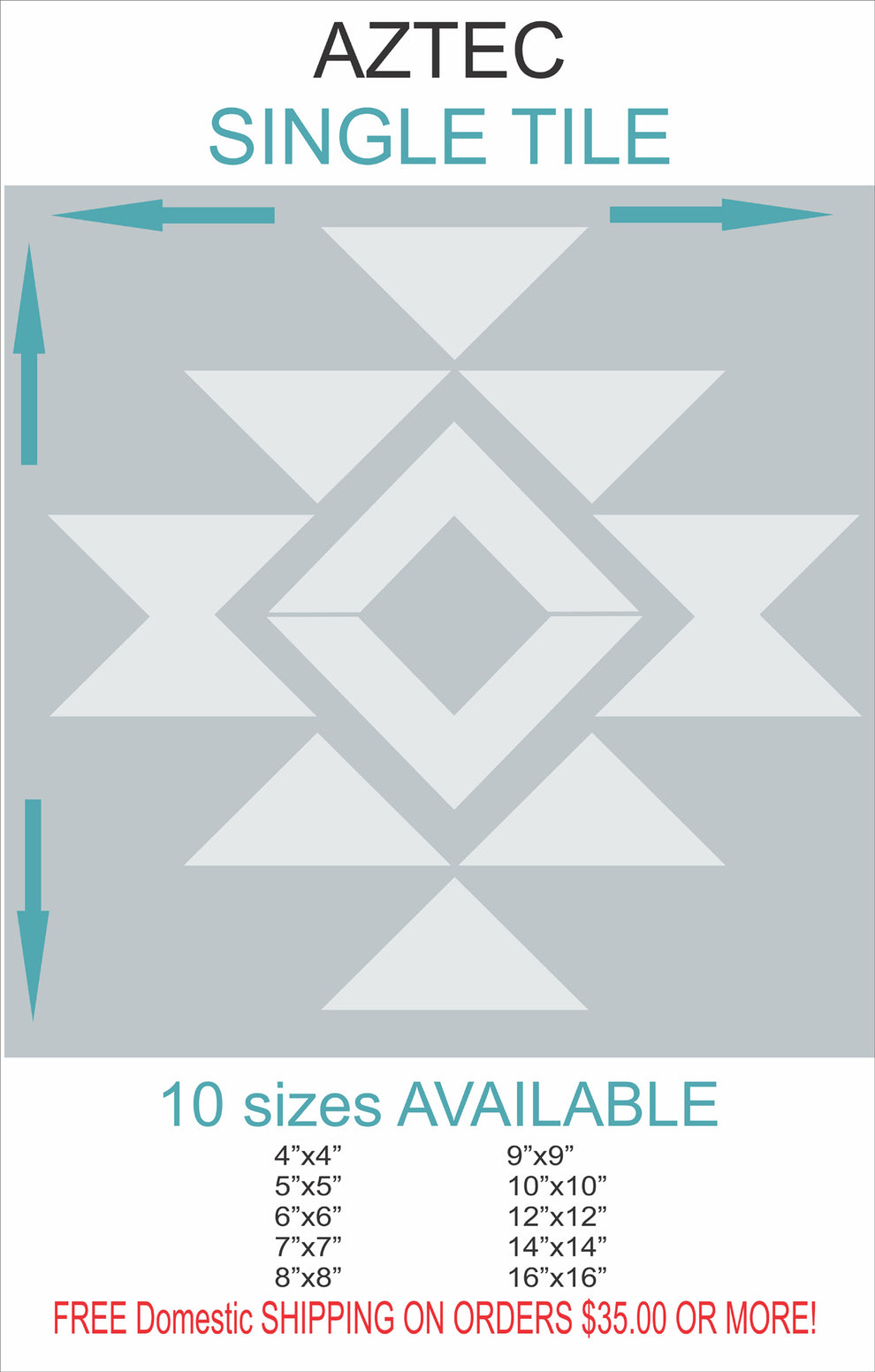 Tile Stencils - AZTEC 01 Tile Stencils - Painting Floors - Paint Tiles ...