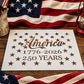 America 250 Years Stencil | American Flag Painting Stencil | Reusable USA Stencil | Free Ship - Superior Stencils