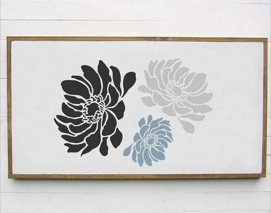 Beautiful Bouquet Stencil - Flower Stencil - Group of 2 Designs - Wall Stencil - Fabric Stencil - Repeat Stencil