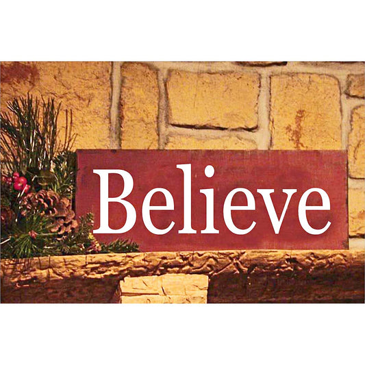 Believe Sign Stencil - Christmas Sign Stencils - Paint Christmas Signs