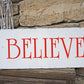 Believe Stencil -Faith Stencils - Inspirational Stencils - Christmas Decor