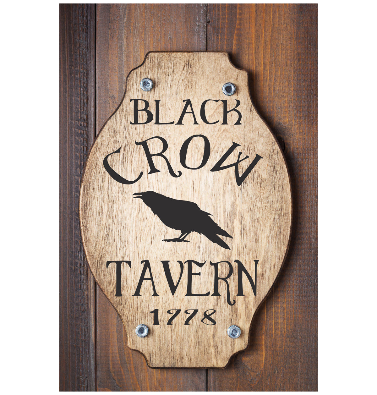 Tavern Sign Stencil, Colonial Sign Stencil, Crow Stencil, Paint Bar Signs, Early American Sign, Prim Sign, Pub Sign - Reusable 12 sizes