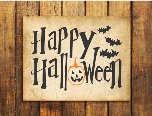 Halloween Stencil, Create Happy Halloween Signs, Halloween Decor