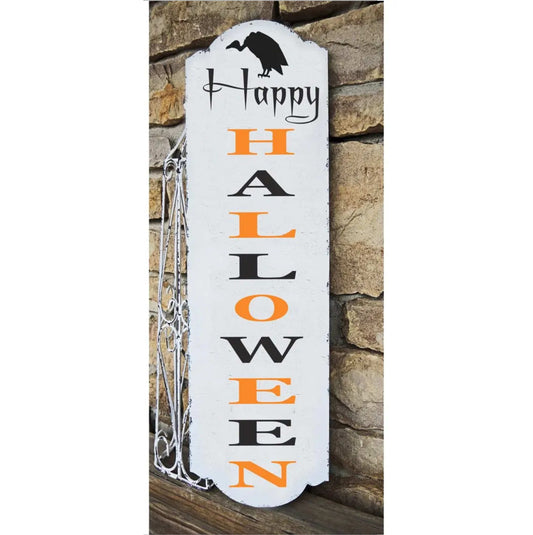 Happy Halloween Sign Stencil, Paint Halloween Signs, Halloween Door Decor